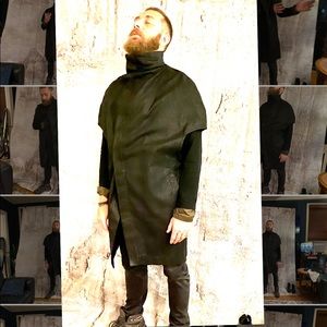 NWOT RICK OWENS DRKSHDW FUNNEL NECK VEST JACKET BL